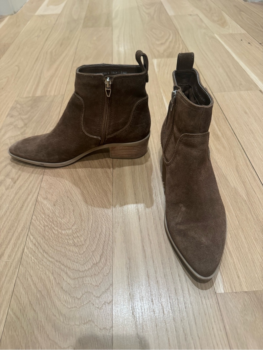Dolce Vita Able Dark Brown Suede Chukka Boots with Side Zip